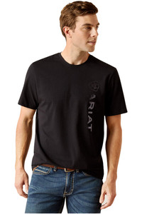 2023 Ariat Mens Vertical Logo T-Shirt 10046108 - Black